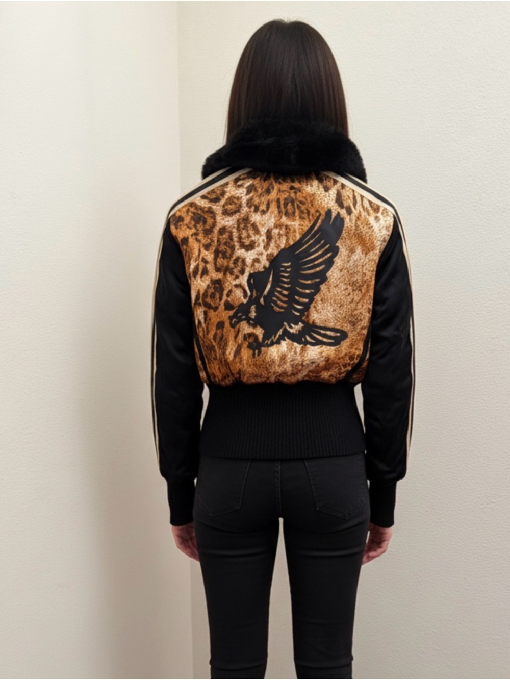 Tokyo denim bank Leopard Bomber Jacket sz small - Picture 2 of 6